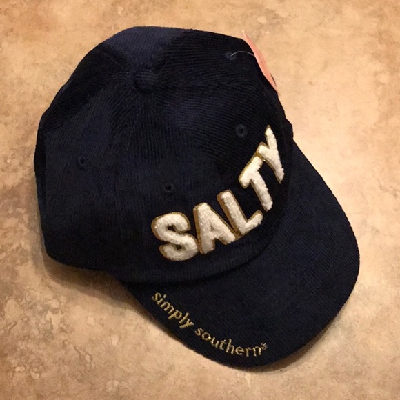 Simply Southern Accessories - New NWT Simply Southern Salty Blue Corduroy Hat
